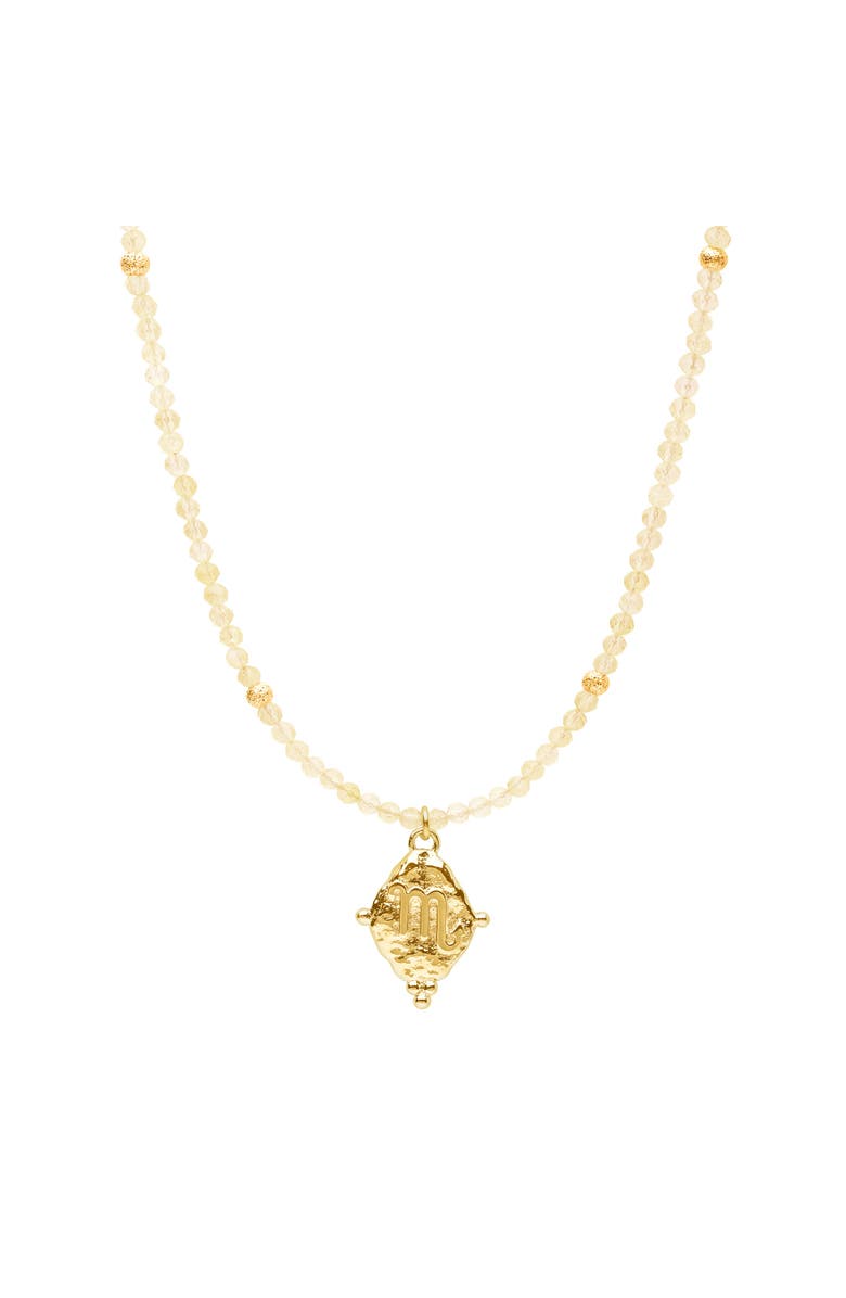 Seven Saints Scorpio Zodiac Choker Necklace, Main, color, Gold