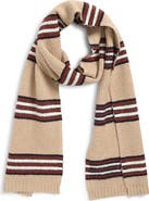 Faherty Jackson Stripe Organic Cotton Blend Scarf