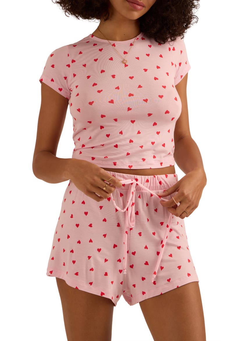 Unwind Crop T-Shirt, Main, color, SO IN LOVE PINK
