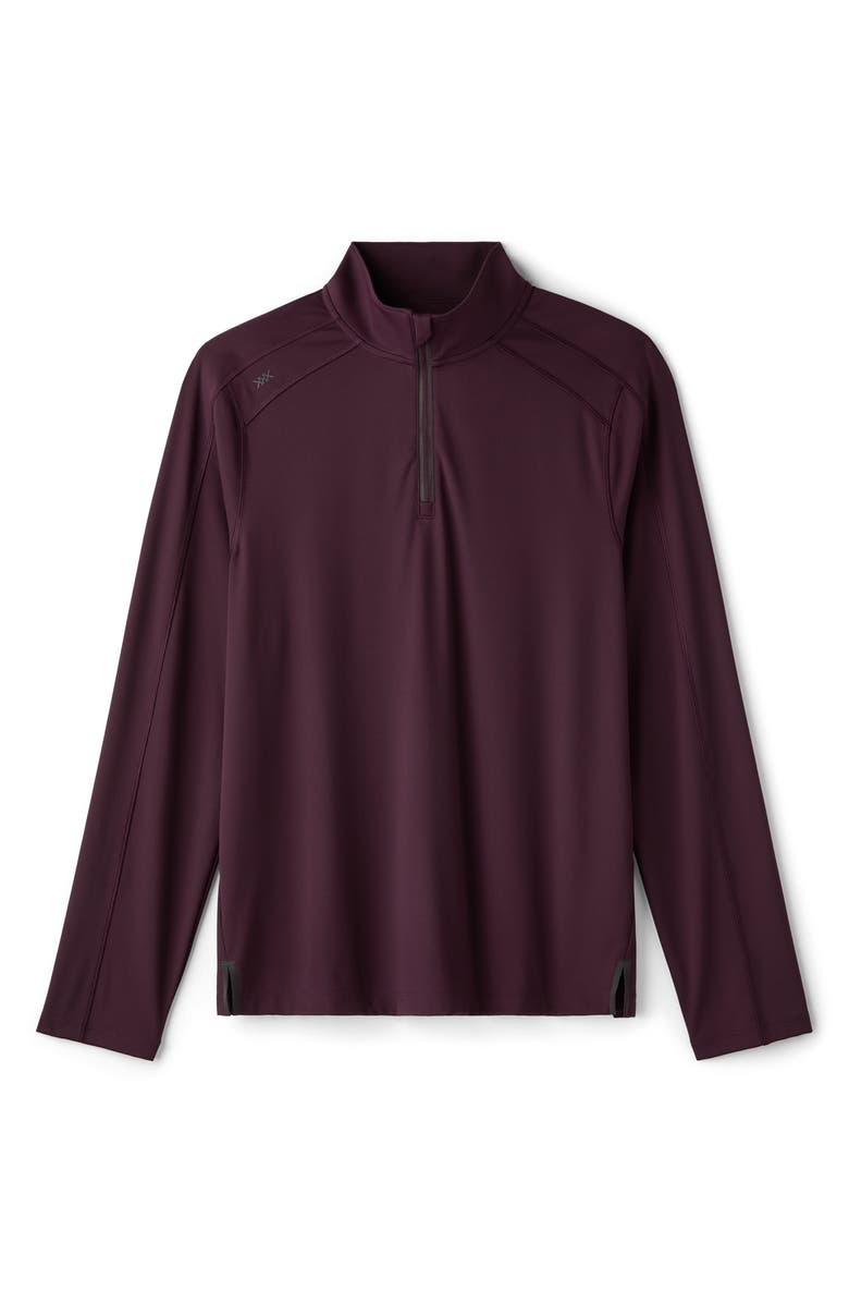Rhone Rise Quarter Zip Pullover, Alternate, color, Mulberry