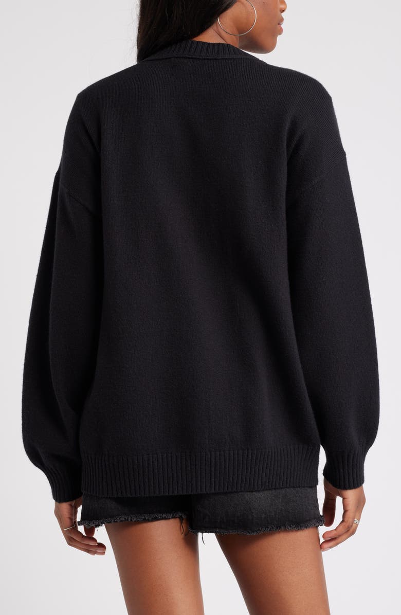 BP. Oversize Front Pocket Cotton Blend Cardigan, Alternate, color,