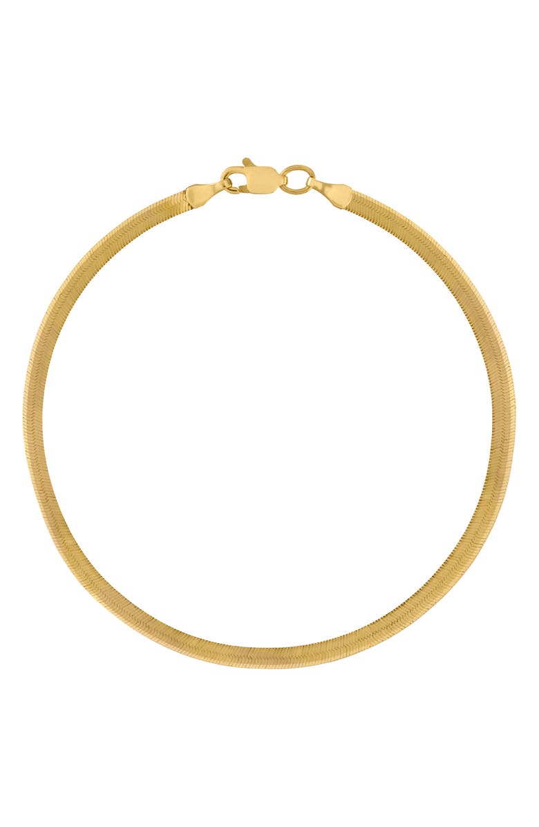 FUZION CREATIONS Herringbone Chain Bracelet, Main, color, Yellow