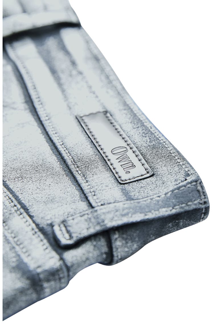 Raw Hem Straight Leg Jeans (Nordstrom Exclusive), Alternate, color, SILVER HI SHINE COATED