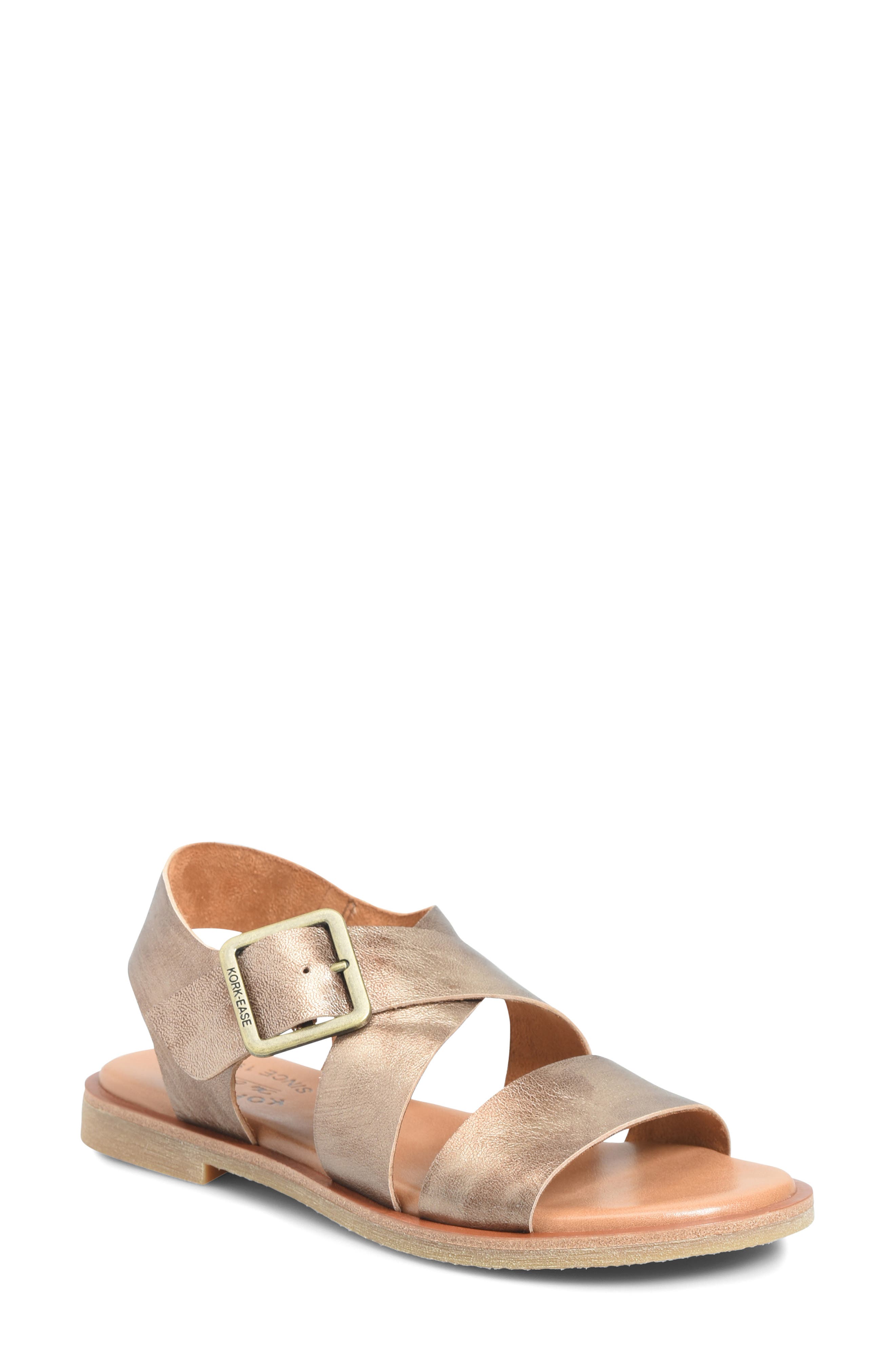 Kork-Ease<sup>®</sup> Dara Ankle Strap Sandal, Main, color, Bronze Metallic