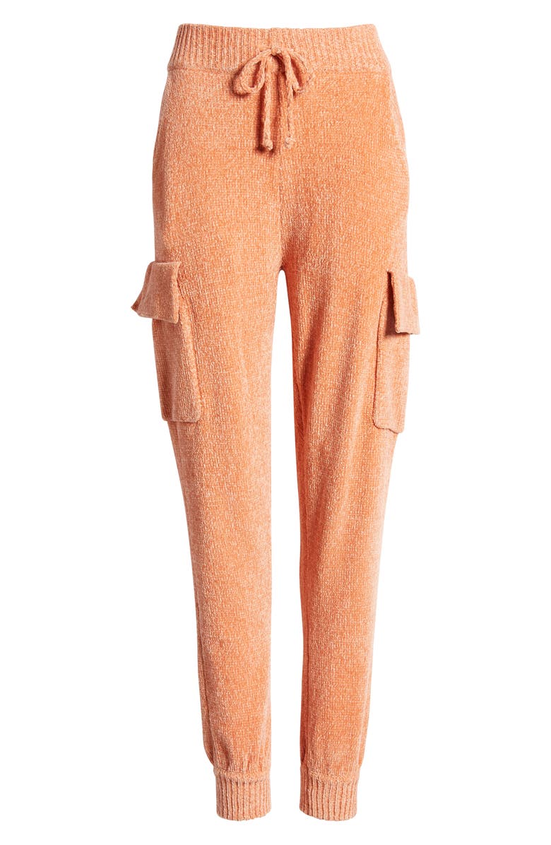 KENDALL + KYLIE Chenille Cargo Joggers, Alternate, color, 