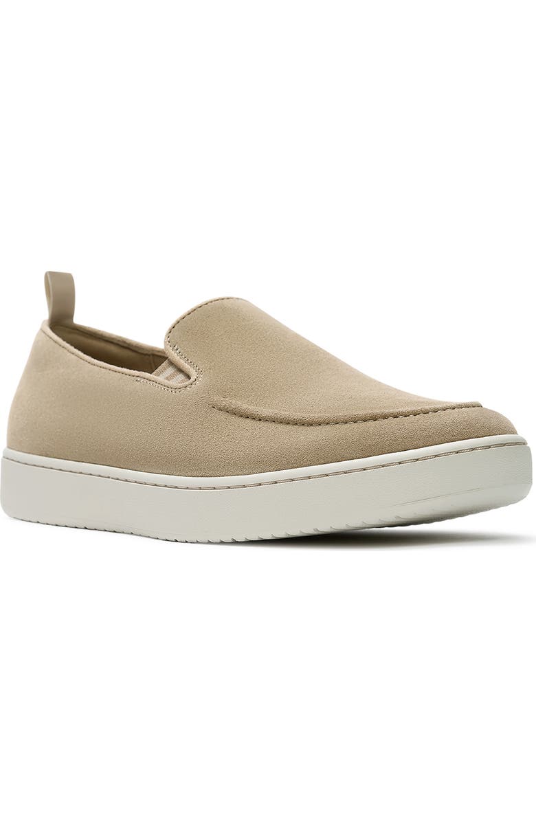 FitFlop Craft Q Mens Suede Moc Loafer, Main, color, Faded Sand