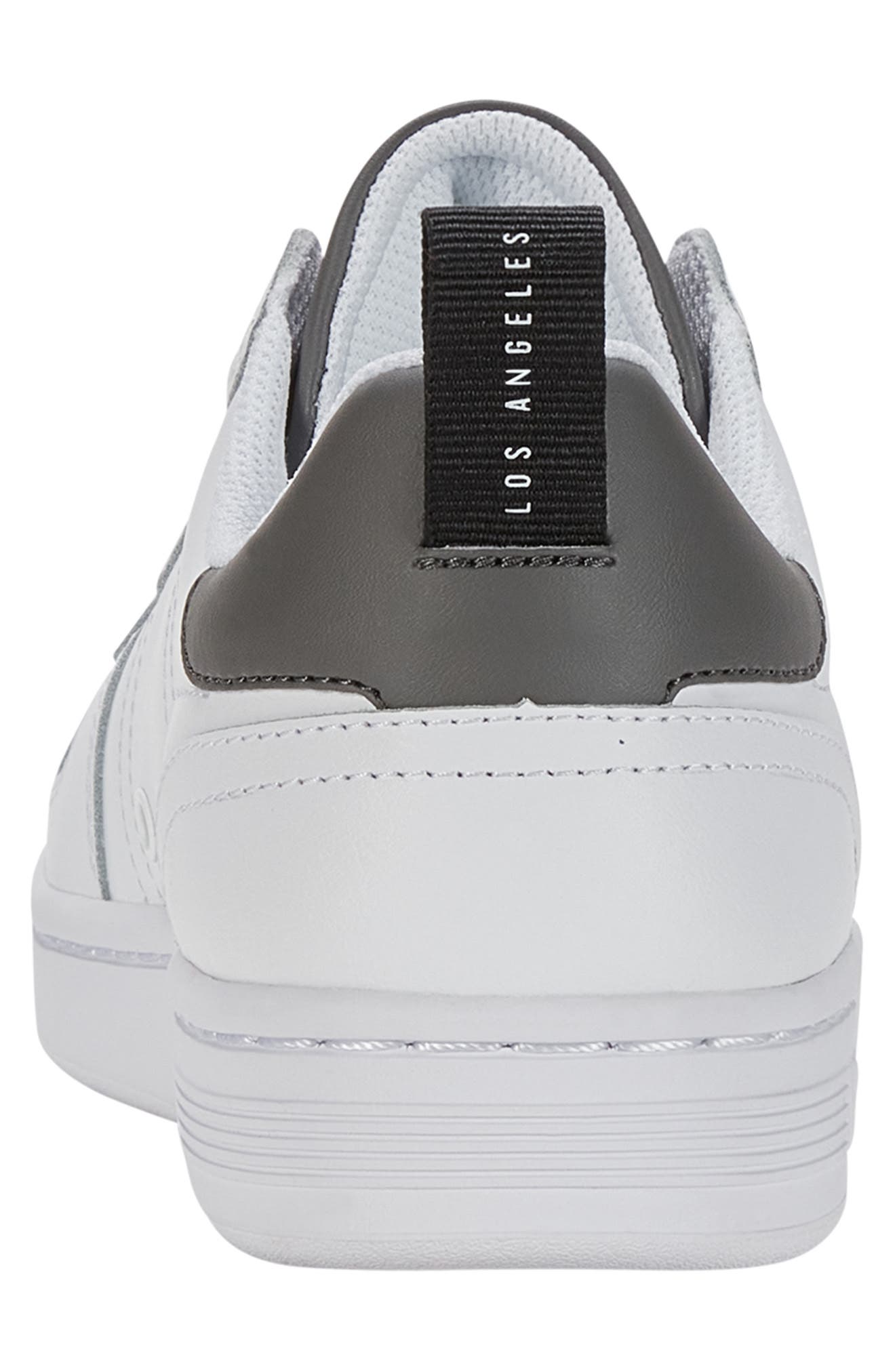 K-Swiss Lozan Match Leather Tennis Shoe, Alternate, color, White/ Black/ Gunmetal