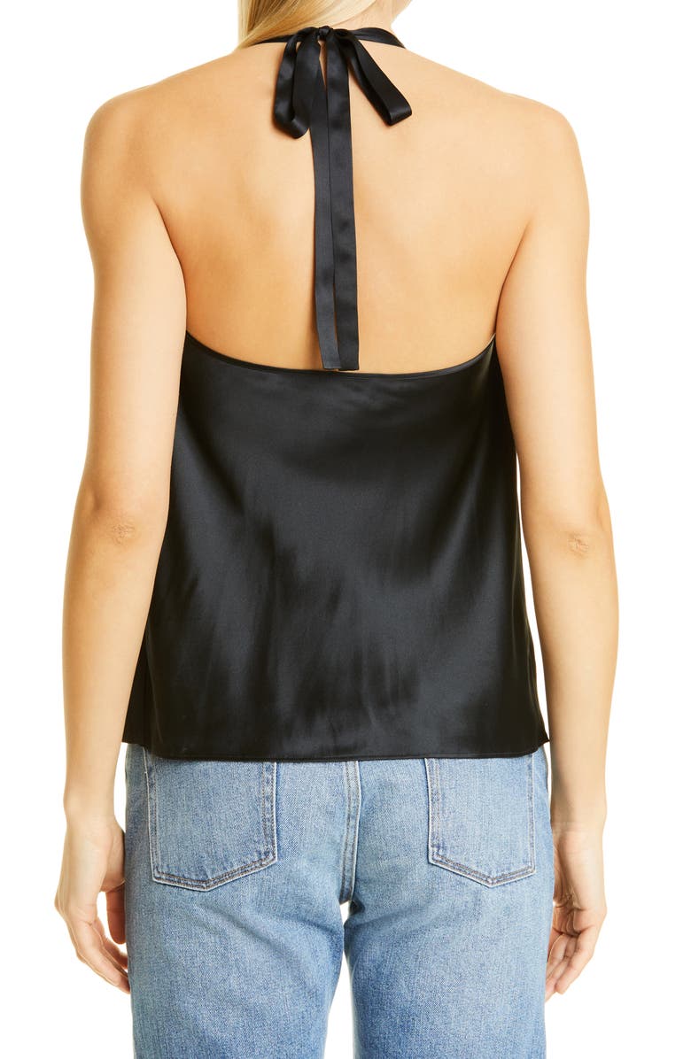 CAMI NYC Jackie Cowl Halter Neck Silk Camisole, Alternate, color, 
