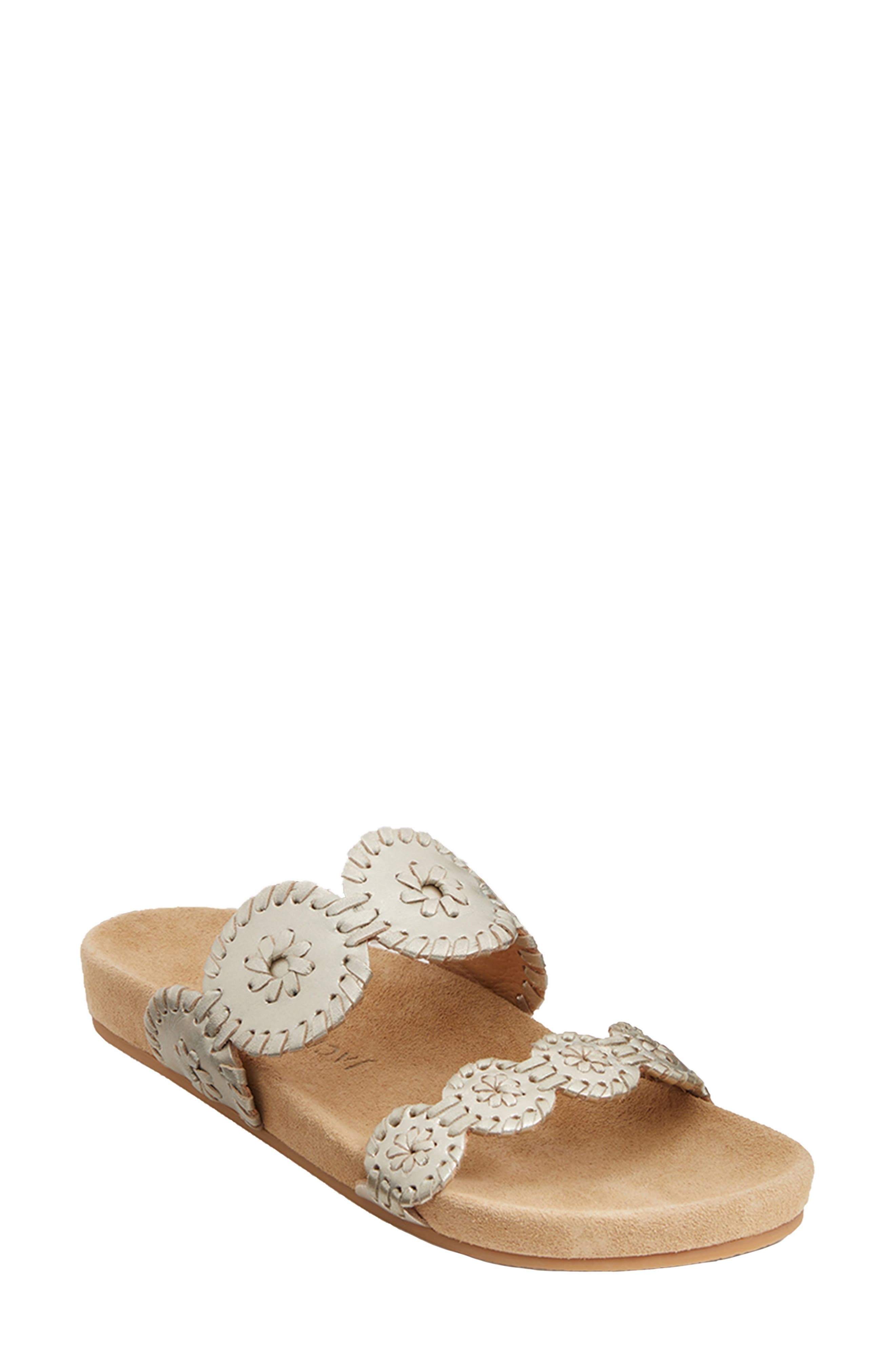 Comfort Lauren Slide Sandal, Main, color, PLATINUM