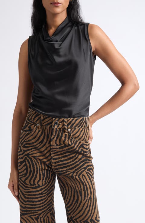 Tam Cowl Neck Silk Shell