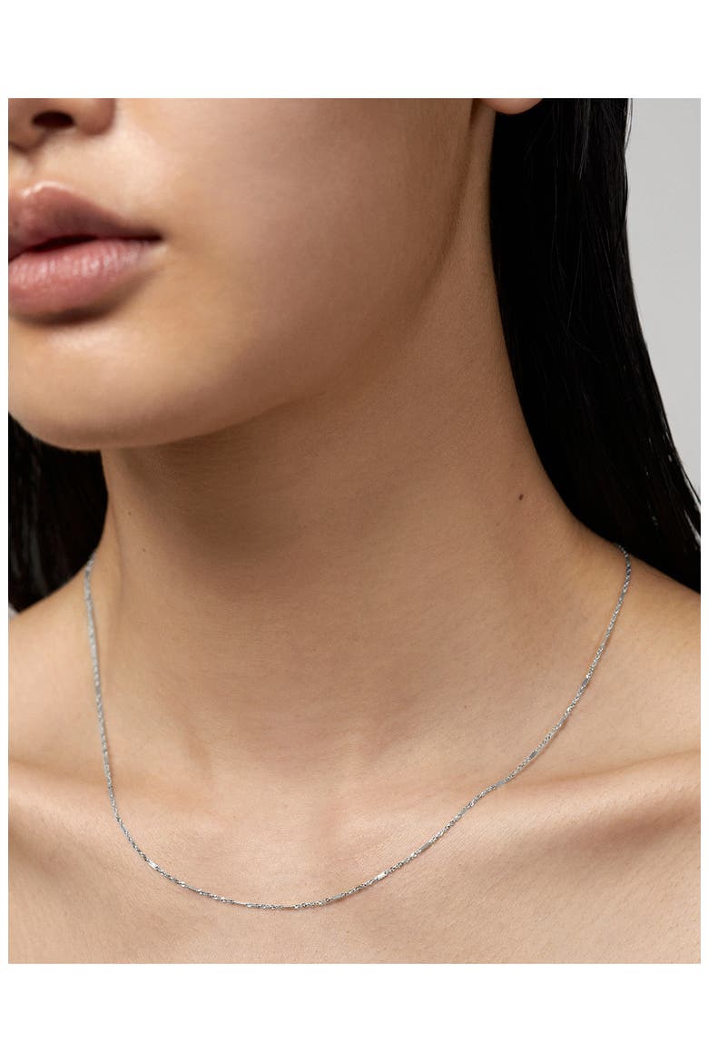 Shimmer Chain Necklace, Alternate, color, 14KT SOLID WHITE GOLD