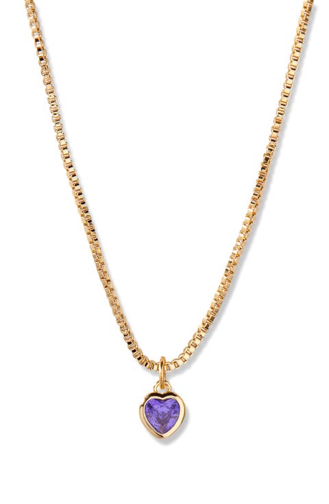Mackenzie Birthstone Heart Pendant Necklace