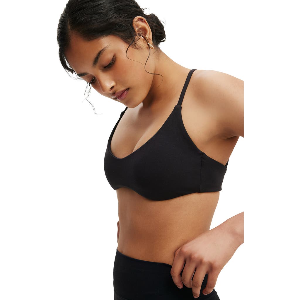 Cotton On Body Active Ultra Soft Minimal Strappy Crop In Black