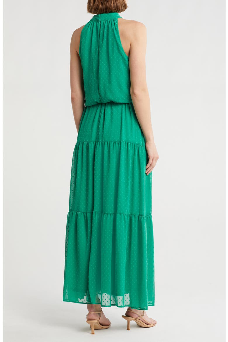 Sleeveless Tiered Maxi Dress, Alternate, color, GREEN