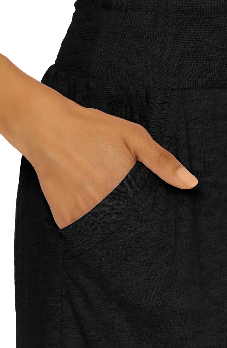 Becca Beach Date Burnout Cover-Up Dress, Alternate, color, Black