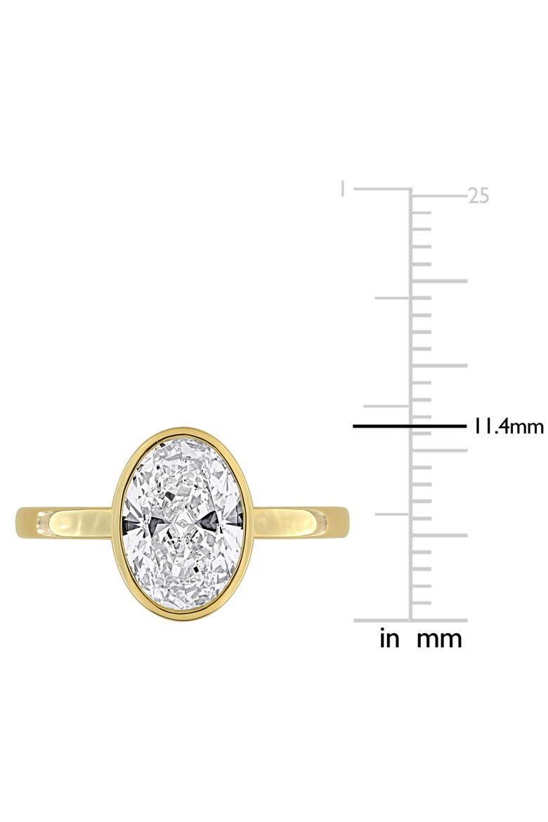 2 CTW Lab Grown Diamond Oval Solitaire Ring 14k, Alternate, color, Yellow Gold