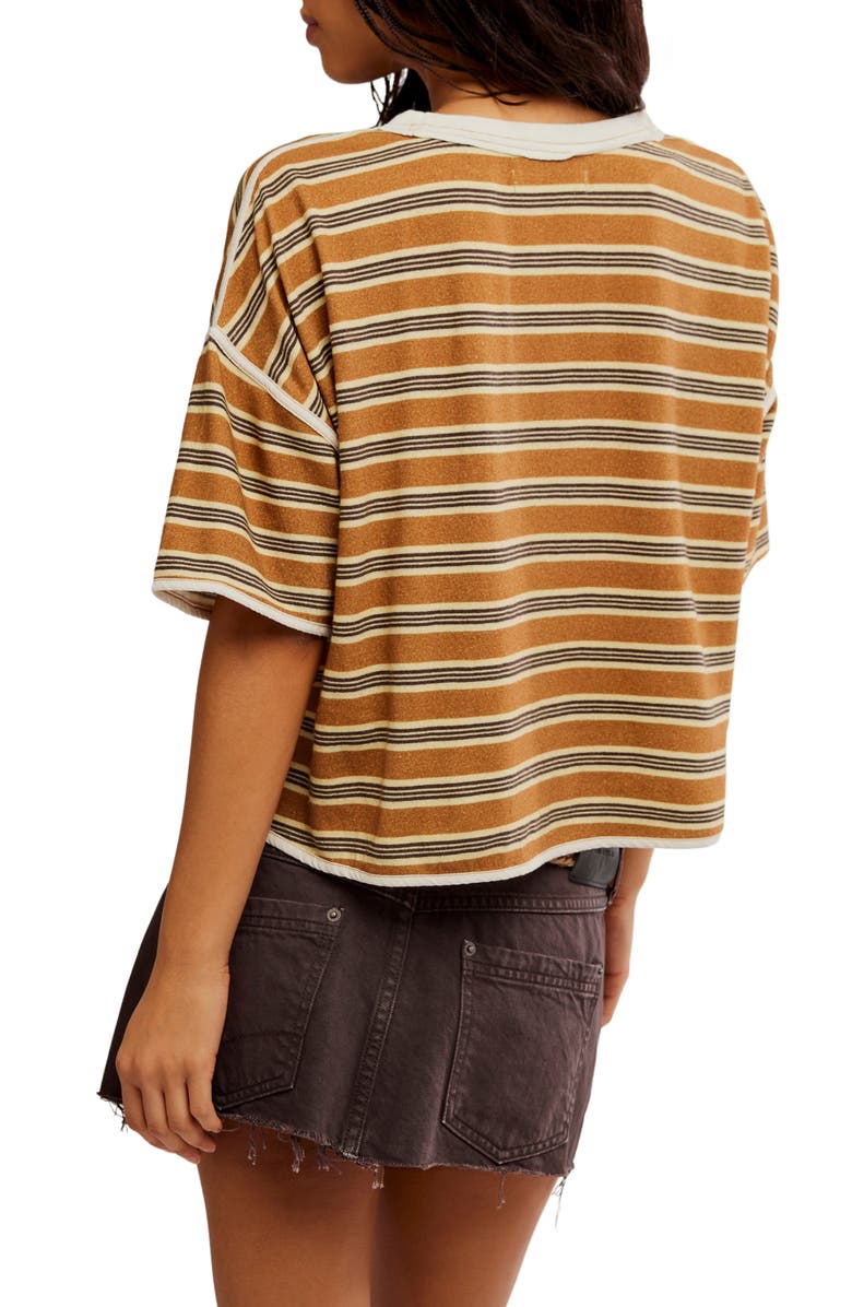 Free People Clean Rugby Stripe Cotton Top, Alternate, color,