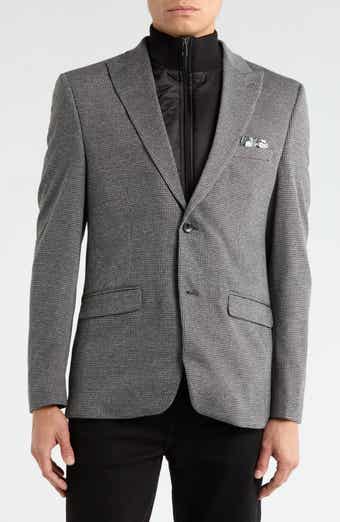 SOUL OF LONDON Peak Lapel Sport Coat with Removable Dickey
