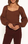 Petal & Pup Gia Sweetheart Neck Rib Sweater