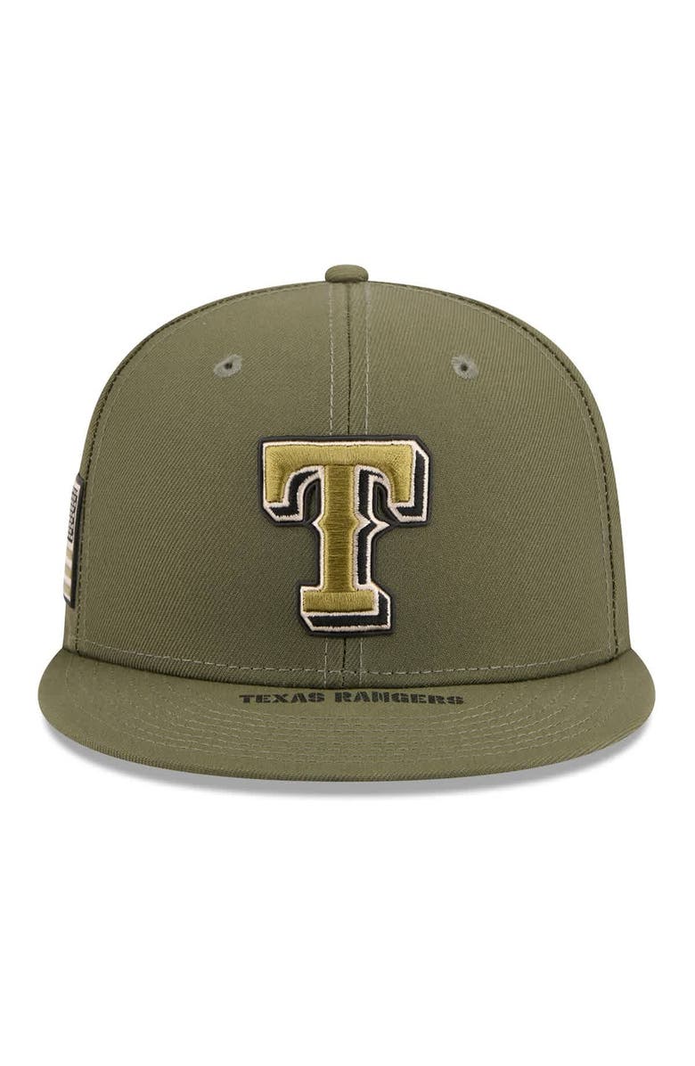 New Era Men's New Era  Olive Texas Rangers 2026 Armed Forces Day 9FIFTY Snapback Hat, Alternate, color, Olive