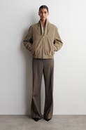 COS Shawl-collar Suede Bomber Jacket