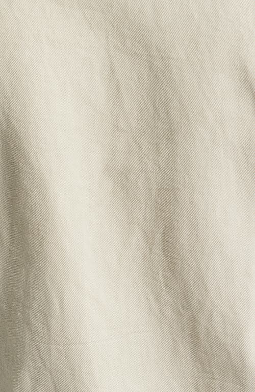 Edwin Tan Cotton & Linen Twill Trucker Jacket In Ecru
