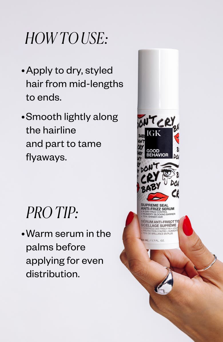 IGK Good Behavior Supreme Seal Smoothing Serum-Oil, Alternate, color, 