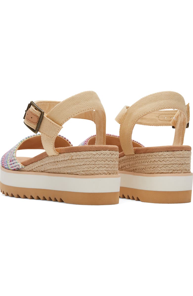 TOMS Diana Platform Wedge Sandal, Alternate, color, White