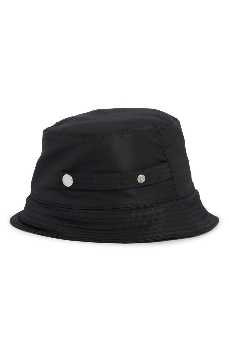 McQueen AMQ Graffiti Embroidered Bucket Hat, Alternate, color, Black/ Ivory