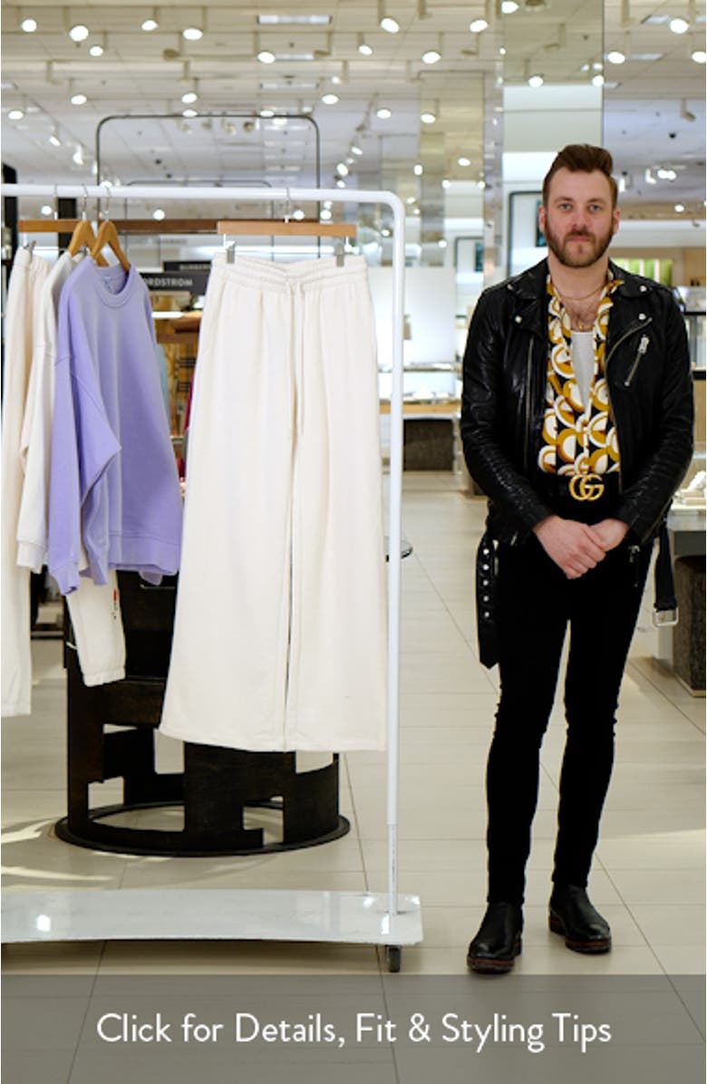 Cozy Crush Forever Embroidered Wide Leg Sweatpants, sales video thumbnail