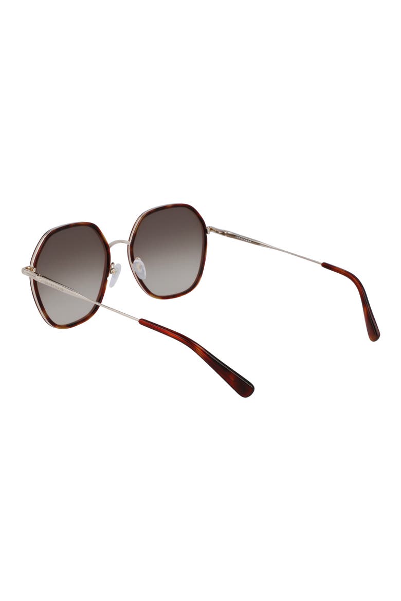 Roseau 58mm Gradient Rectangular Sunglasses, Alternate, color, GOLD/HAVANA
