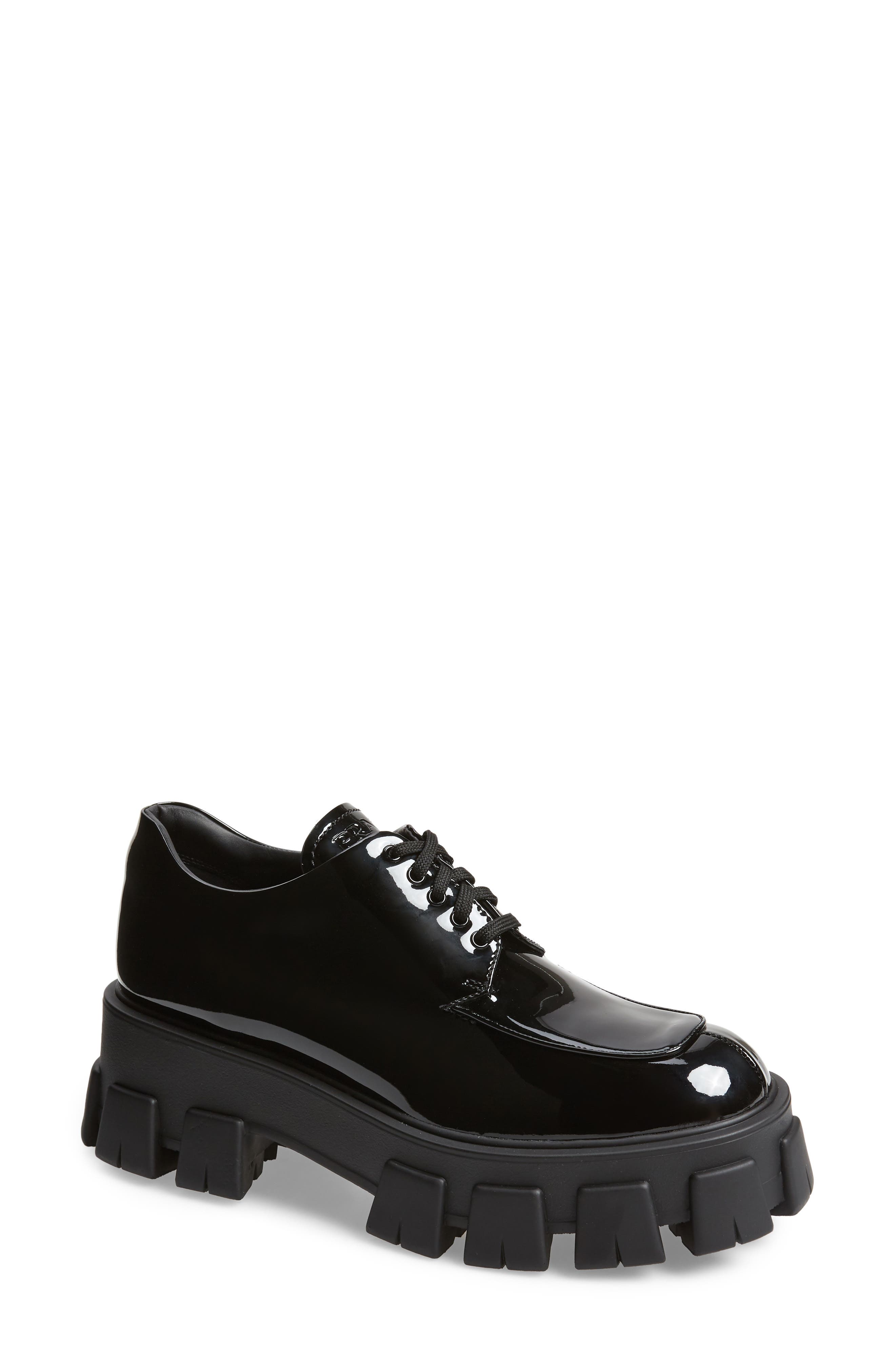 Prada Lug Sole Oxford, Main, color, 