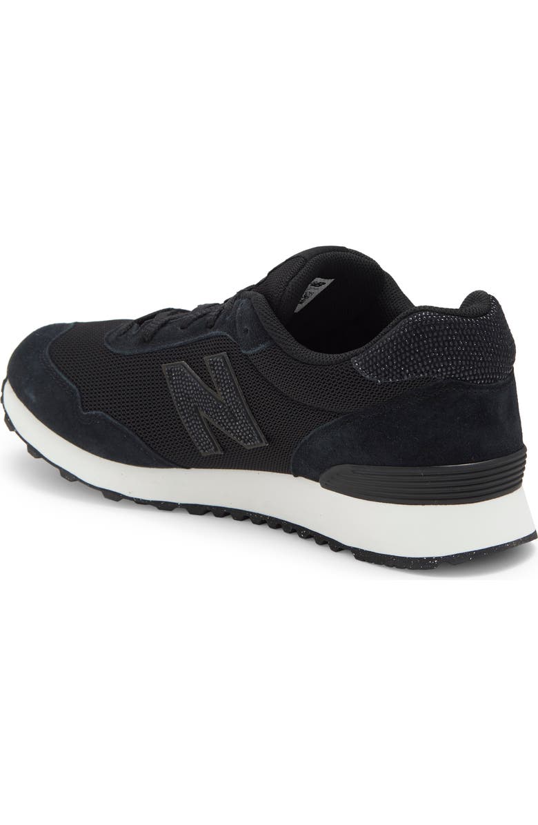 New Balance 515 Suede Sneaker, Alternate, color, Black/ White