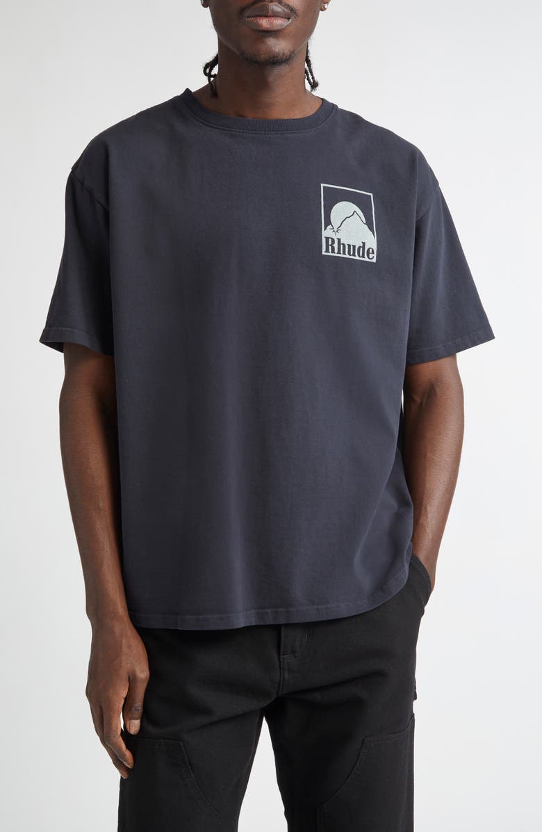 Rhude Moonlight Badge Graphic T-Shirt, Main, color, 