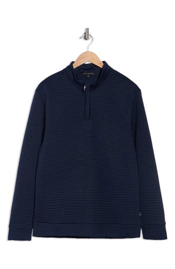 Robert Barakett Diego Quarter Zip Sweatshirt In Blue