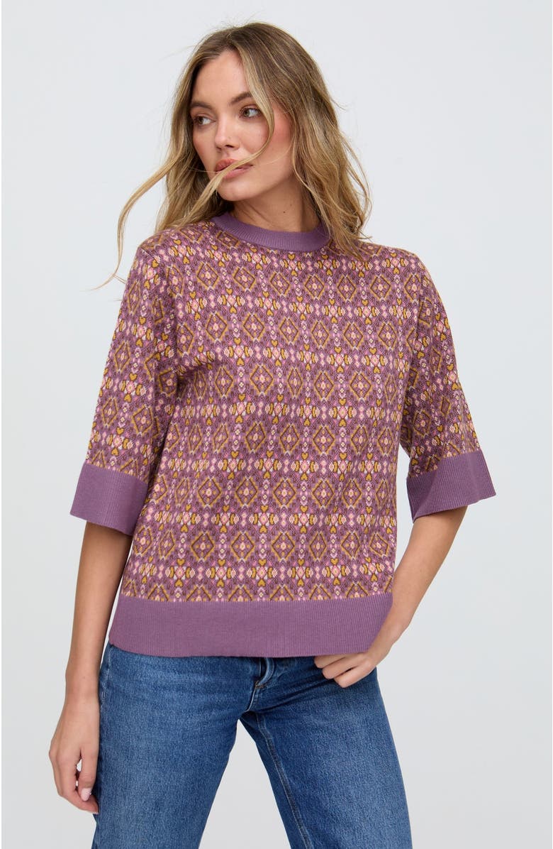 Raffya Daffodil Slouchy Knitted T-Shirt, Alternate, color, Pink