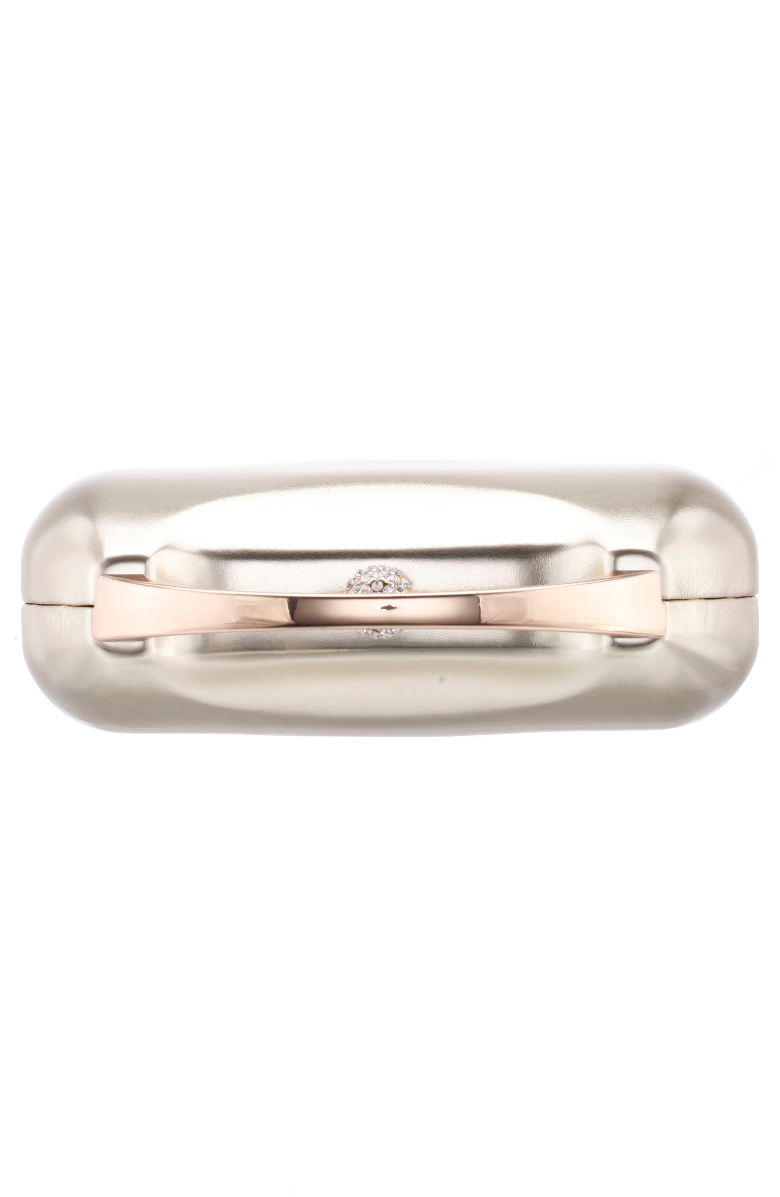 Minaudière Top Handle Bag, Alternate, color, PLATINO