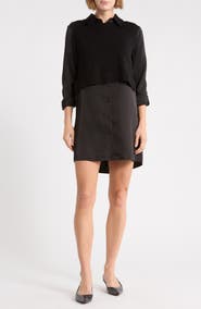 Sam Edelman Layered Long Sleeve Shirtdress