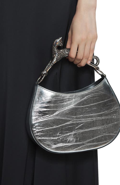 Lanvin Hobo Cat Bag In Silver