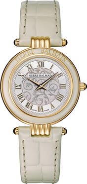 BALMAIN WATCHES Haute Elegance Leather Strap Watch, 30mm