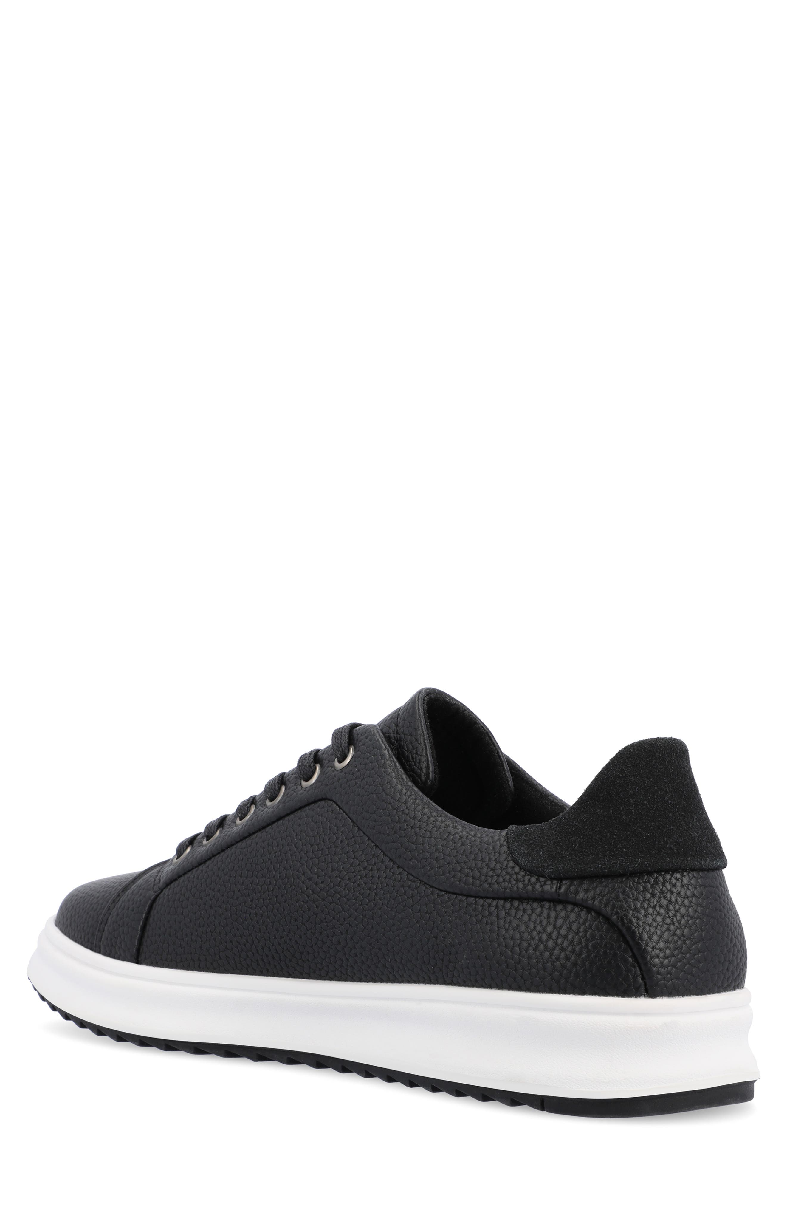 VANCE CO Robby Vegan leather Casual Sneaker, Alternate, color, Black