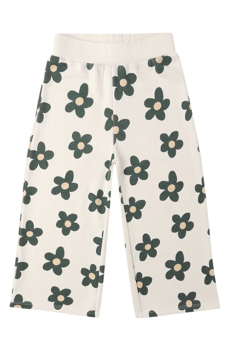 Rylee + Cru Daisy Print Wide Leg Pants, Main, color, Natural