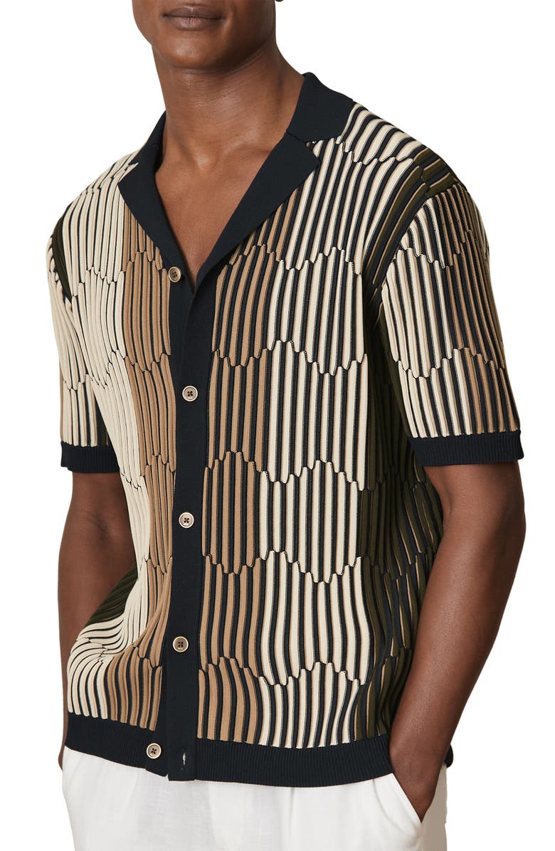 Reiss x Ché Andre Stripe Camp Shirt, Main, color,