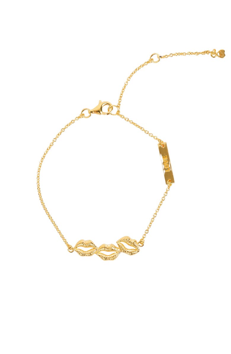 Gwen Beloti Lip Love Charm Bracelet, Main, color,
