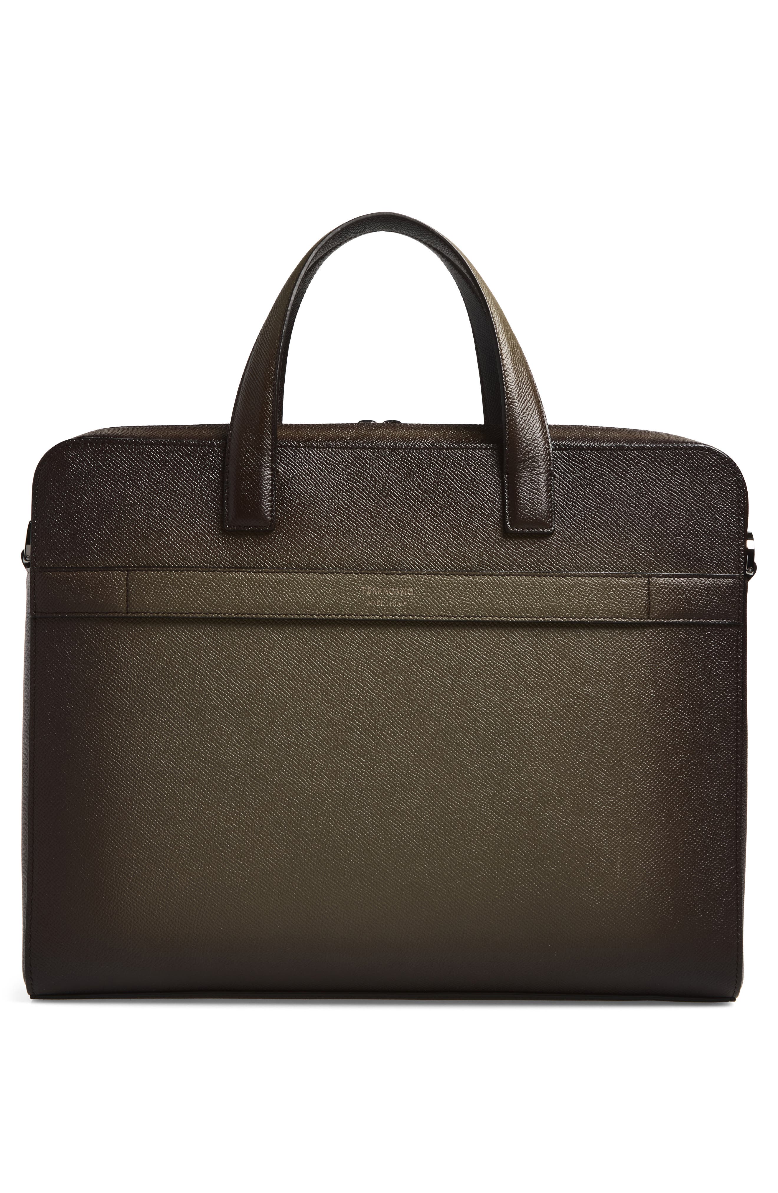Trading Leather Briefcase, Alternate, color, SPRUZZATURA TESTA DI MORO