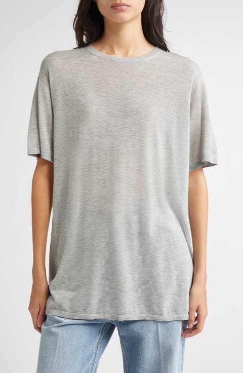 Toteme ラグランスリーブ テリー編みニットTシャツ ラグランスリーブ テリー編みニットtシャツ - Toteme