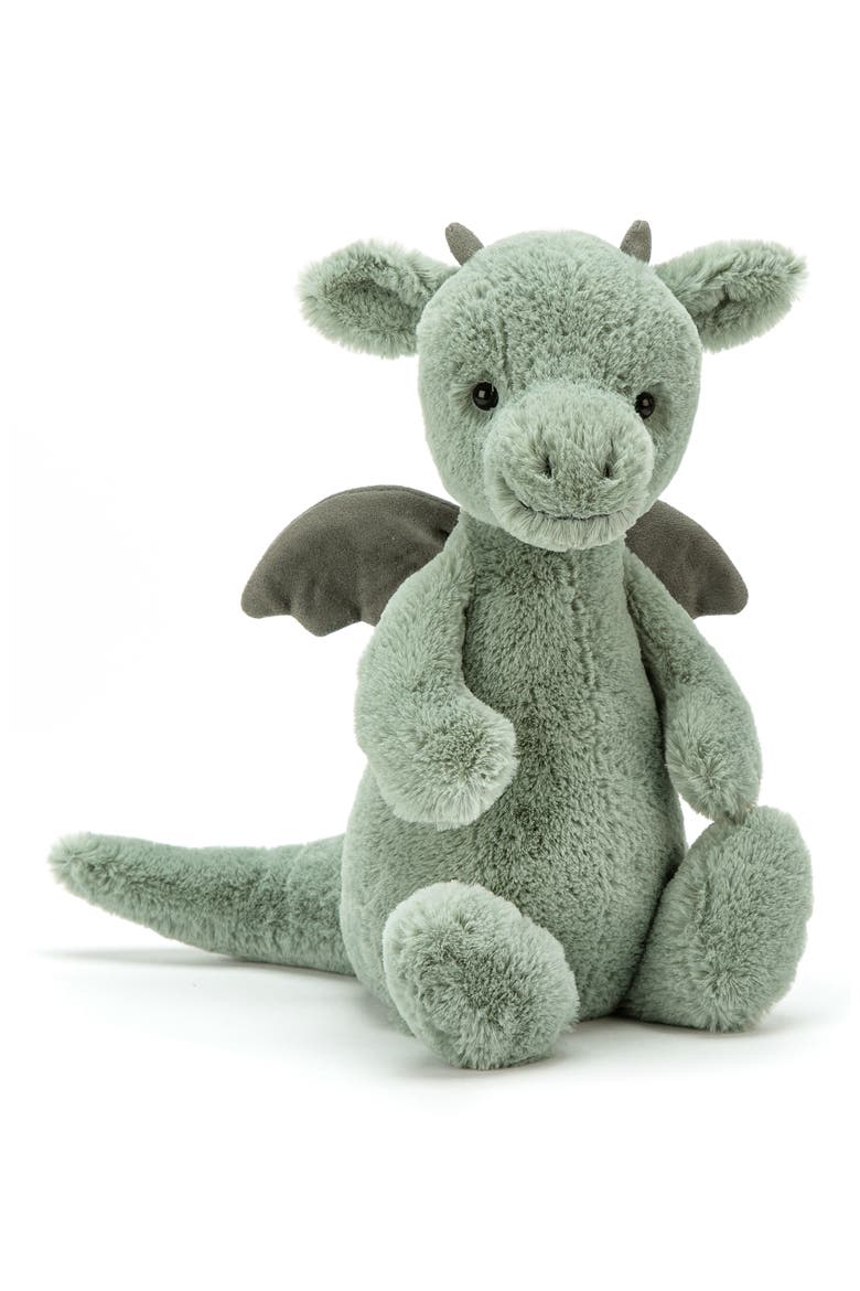 Medium Bashful Dragon Stuffed Animal, Main, color, PASTEL GREEN