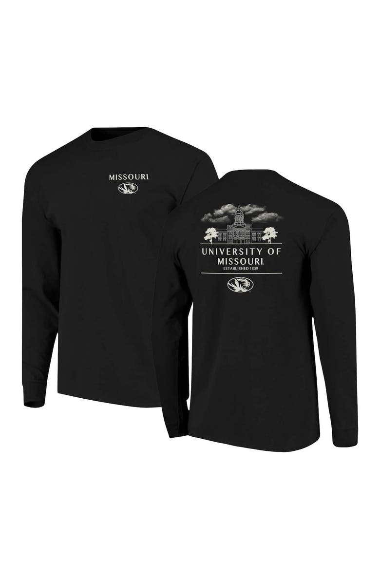 IMAGE ONE Men's Black Missouri Tigers Comfort Colors Campus Nights Long Sleeve T-Shirt, Main, color, 