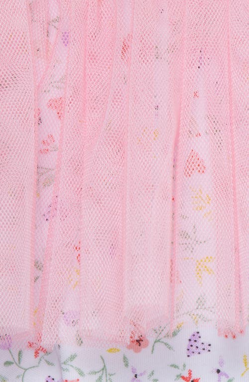 Shop Little Me Swans Bodysuit, Skirted Leggings & Headband Set In Pink