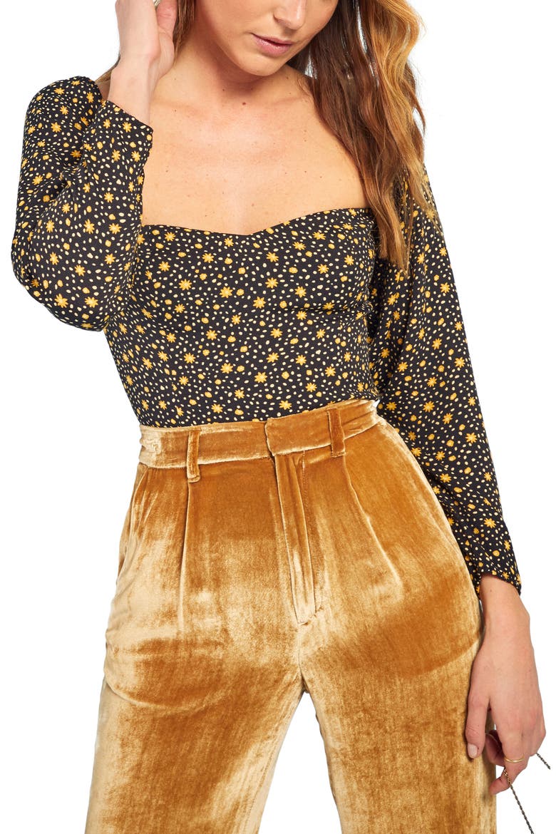 Marjorie Sweetheart Neck Top, Main, color, CAROLINA